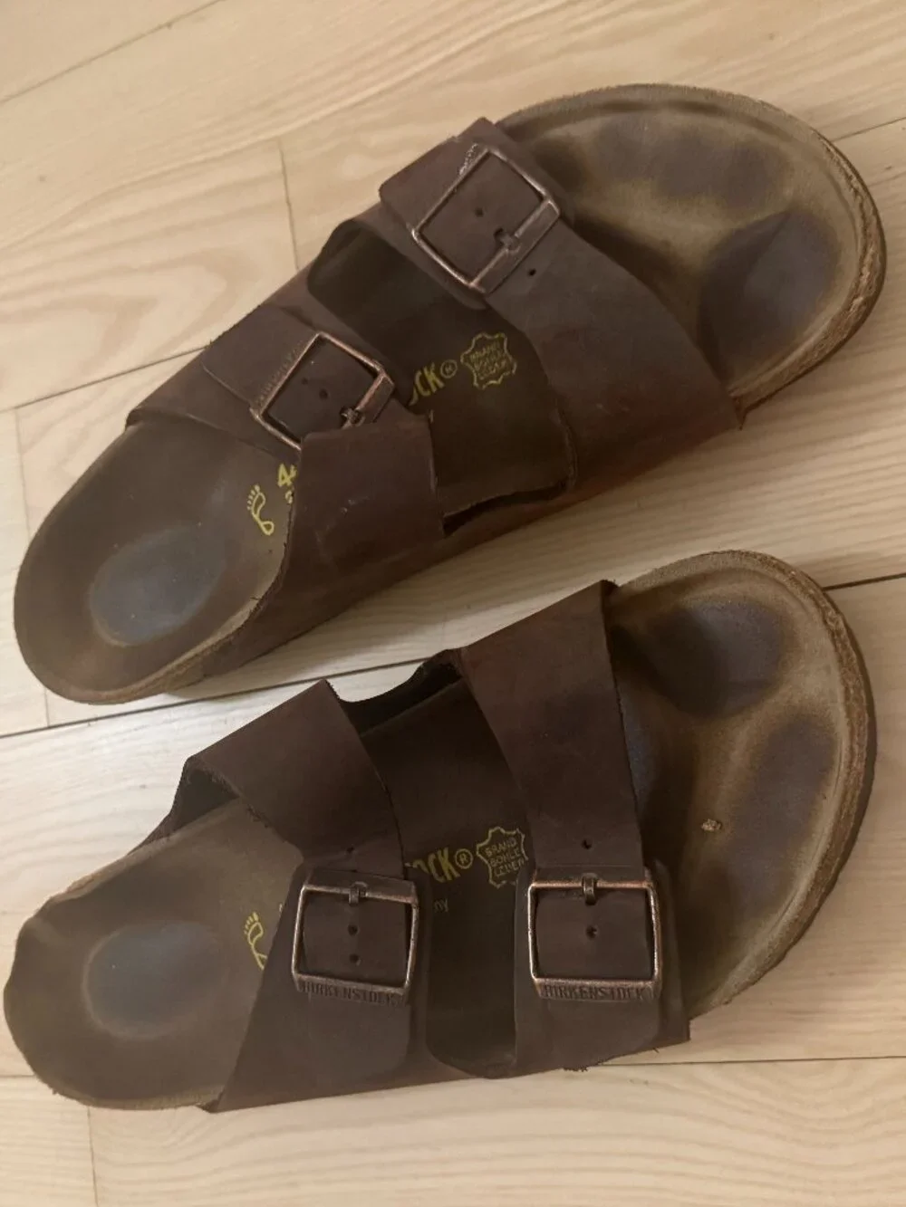 Birkenstocks Arizona Brown Leather Size 44 (11-11.5 mens)